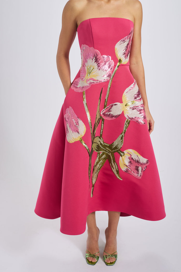 P820A - Cerise, dress by color from Collection Evening by Amsale