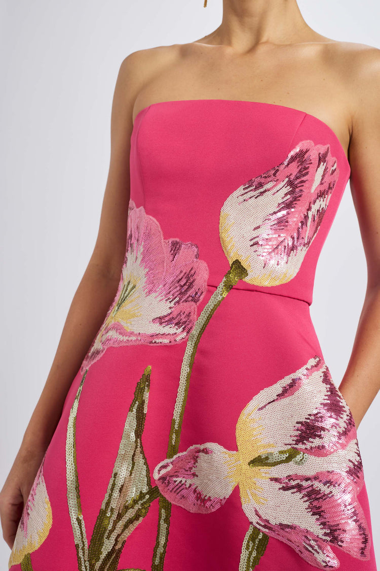 P820A - Cerise, dress by color from Collection Evening by Amsale