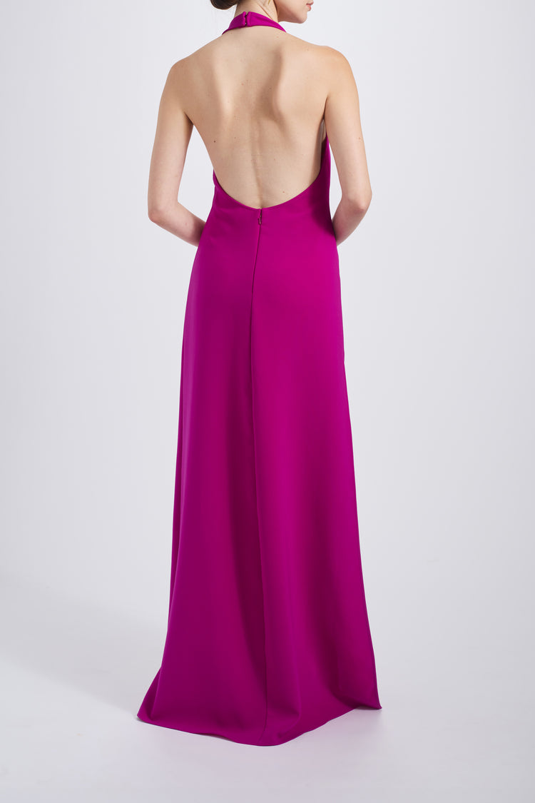 Italian Stretch Crepe Halter Dress, dress from Collection Evening by Amsale, Fabric: crepe