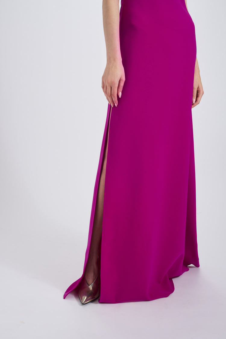 Italian Stretch Crepe Halter Dress, dress from Collection Evening by Amsale, Fabric: crepe