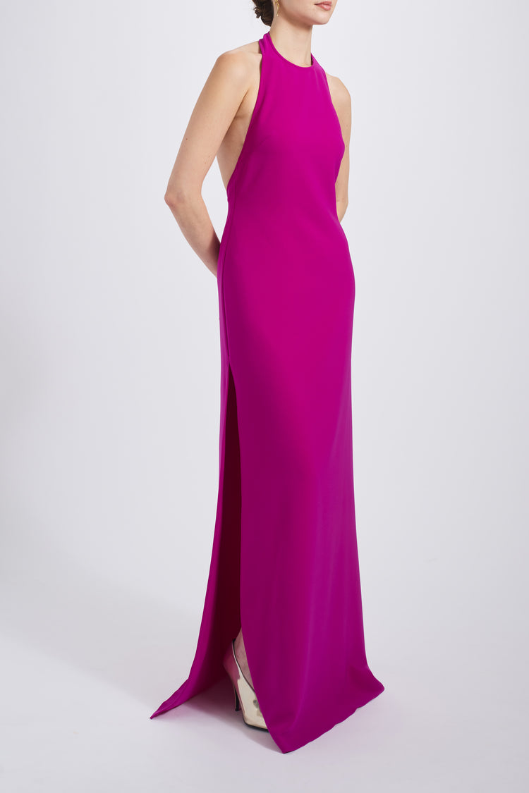 Italian Stretch Crepe Halter Dress, dress from Collection Evening by Amsale, Fabric: crepe