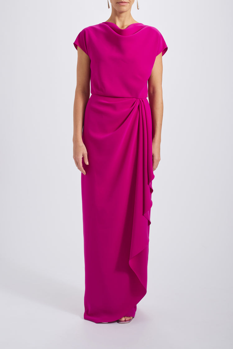 amsale crepe bridesmaid dress AmsaleBridesmaids "Sloan" dress in Ice crepe @lesliehollingsworthphoto