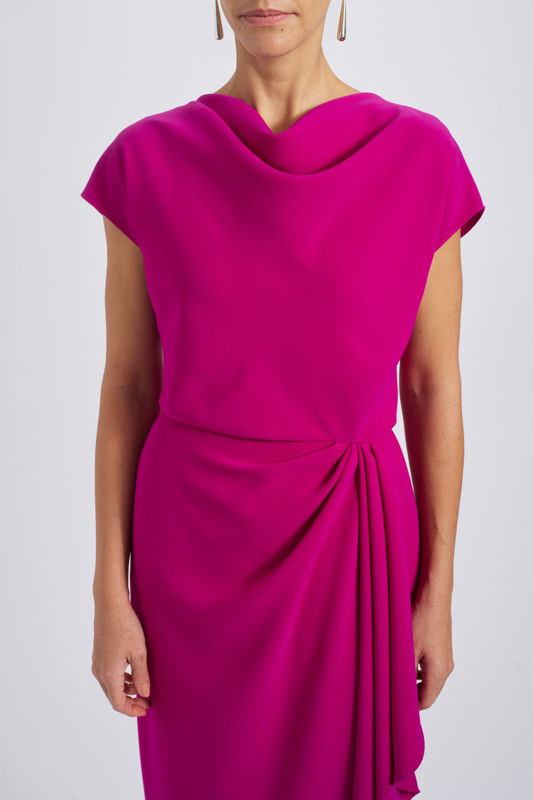 Draped Crepe Gown, dress from Collection Evening by Amsale, Fabric: technical-crepe