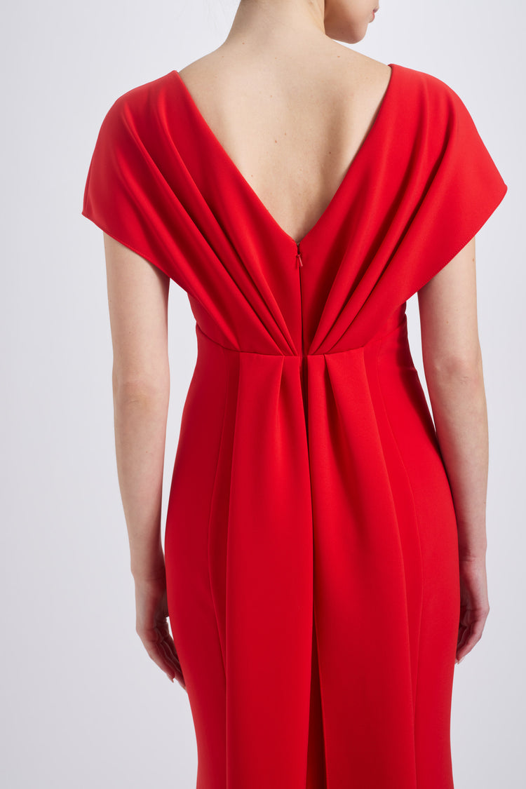 amsale faille deep v-neck dress Amsale Faille Deep V-Neck Dress