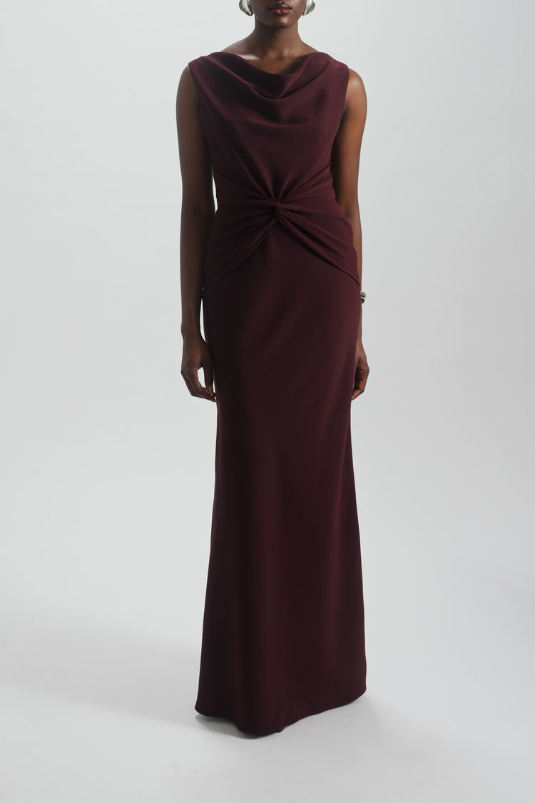 Twist Crepe Dress, dress from Collection Evening by Amsale, Fabric: crepe