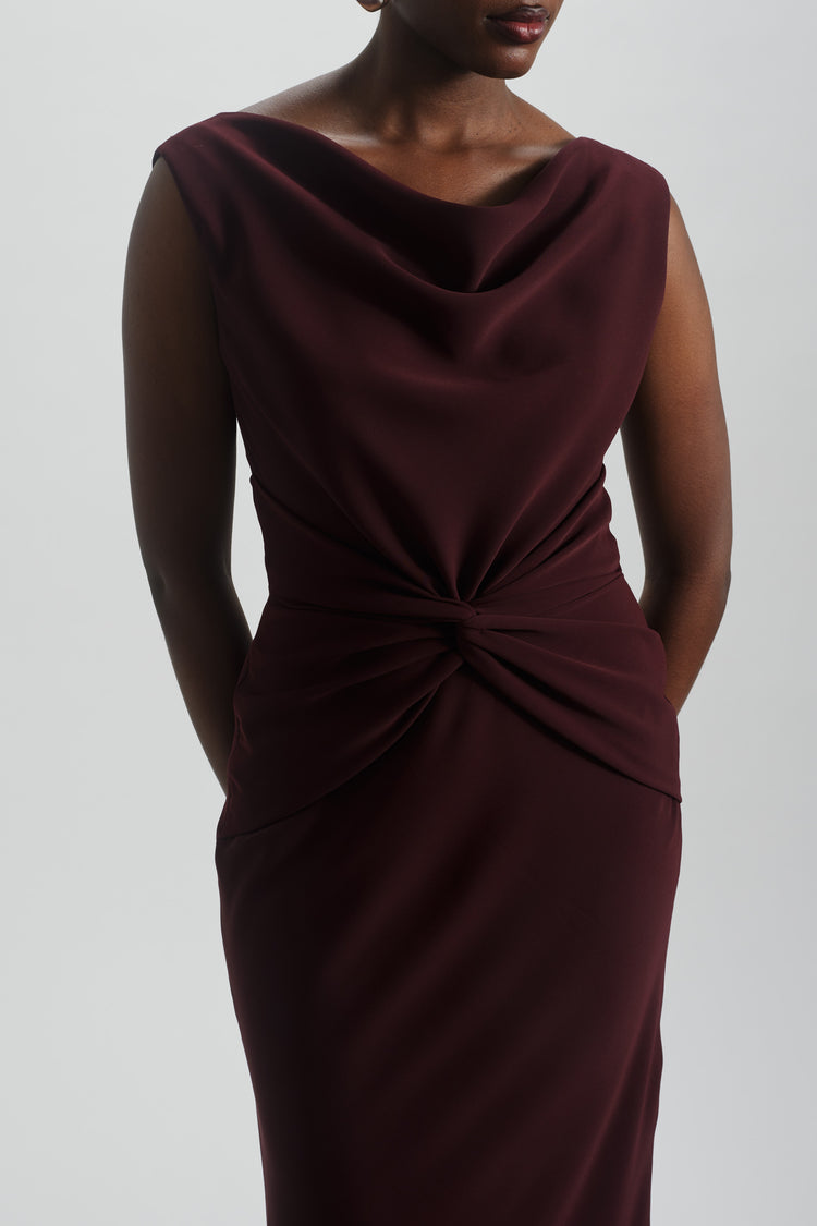 Twist Crepe Dress Cobalt / 16 | Amsale Twist Crepe Dress Cobalt / 16 | Amsale