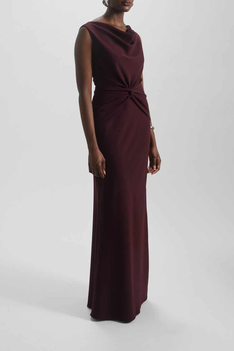 Twist Crepe Dress, dress from Collection Evening by Amsale, Fabric: crepe