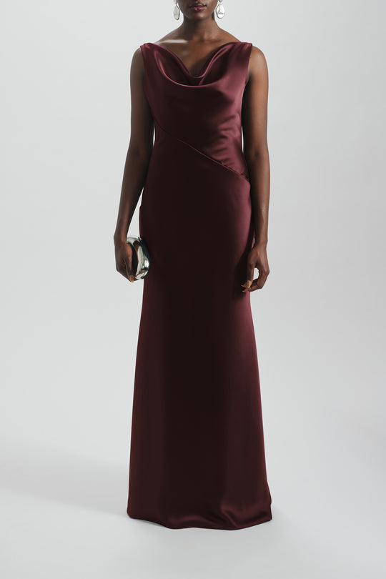 Bias Cut Cowl Neck Dress, $925, dress from Collection Evening by Amsale