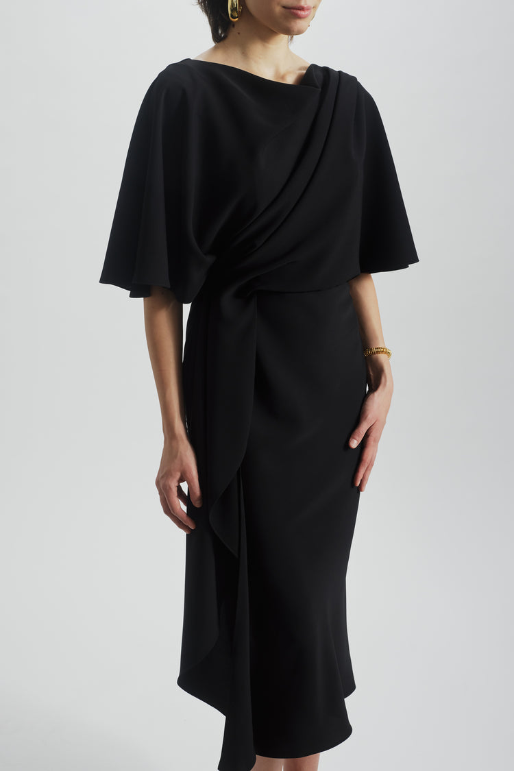 Cascading Drape Dress, dress from Collection Evening by Amsale, Fabric: crepe
