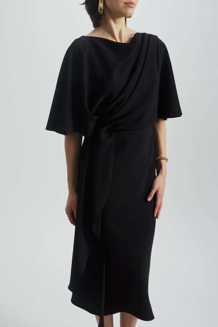 Cascading Drape Dress, dress from Collection Evening by Amsale, Fabric: crepe
