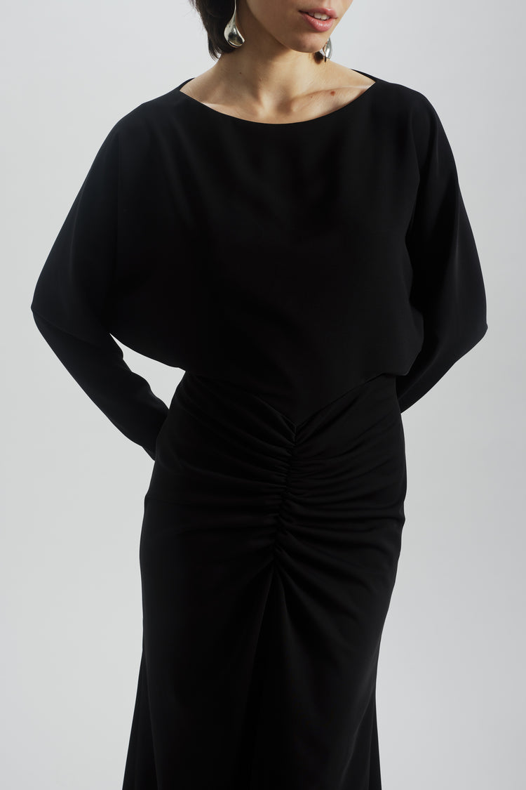 Dolman Sleeve Dress, dress from Collection Evening by Amsale, Fabric: crepe