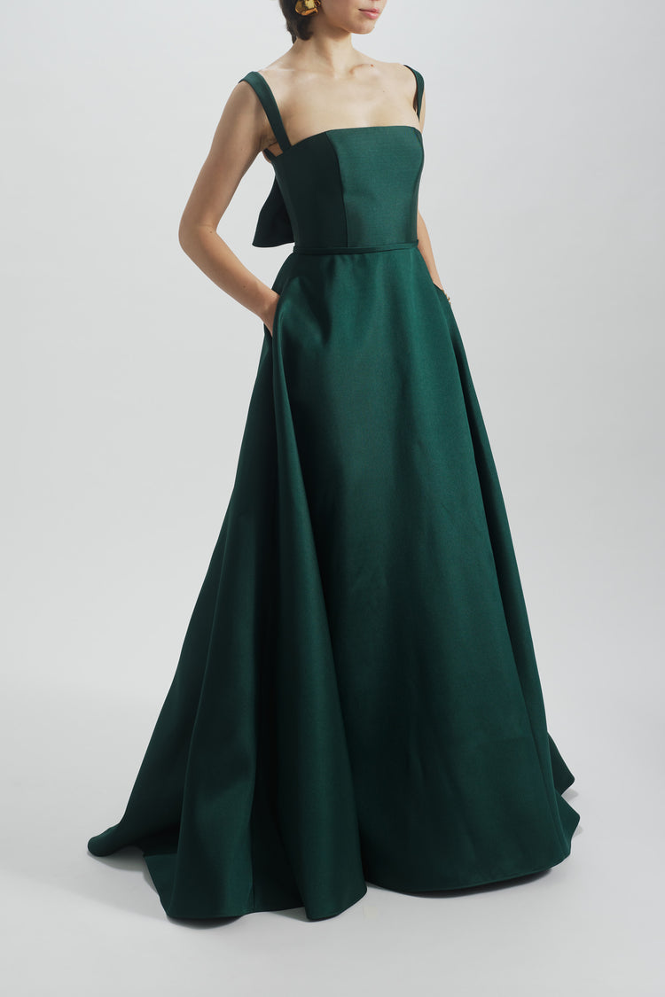 Square Neckline Gown, dress from Collection Evening by Amsale, Fabric: mikado