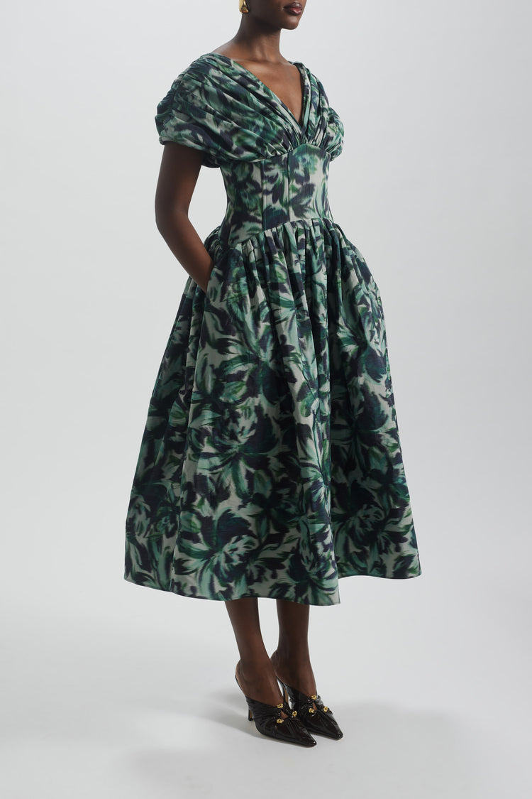 Drop-Waist Corset Dress, dress from Collection Evening by Amsale, Fabric: taffeta