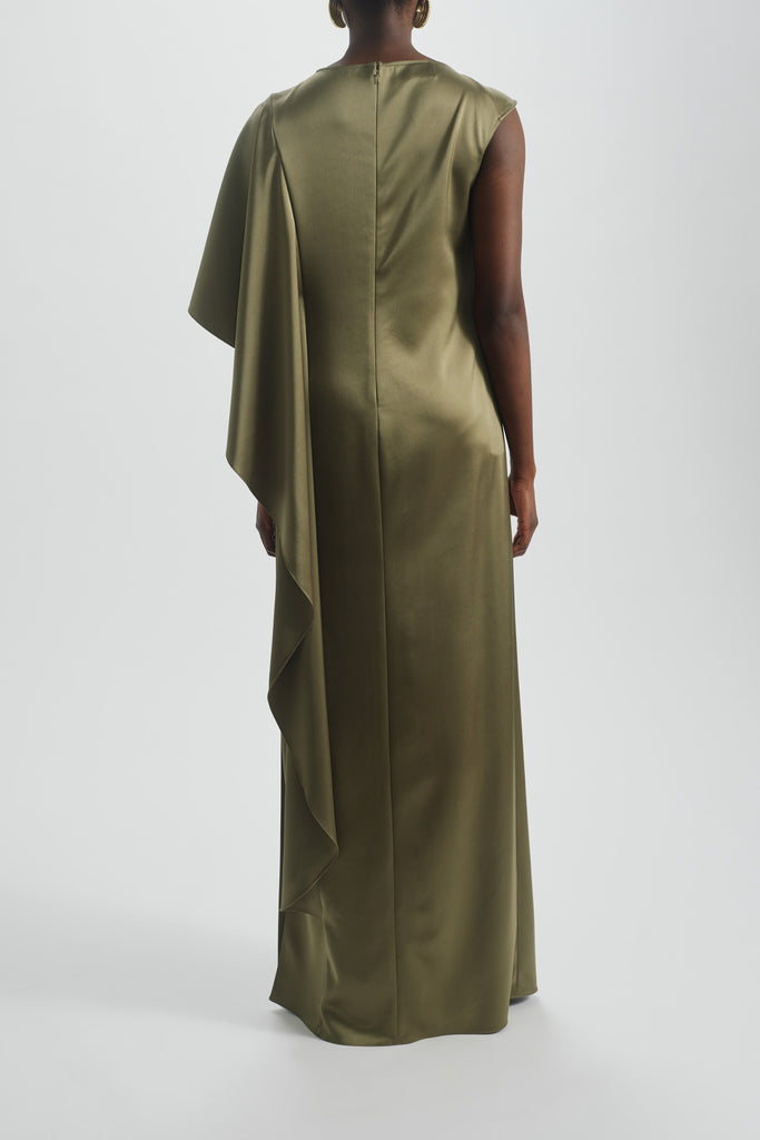 Cascading Drape Column Dress – Amsale