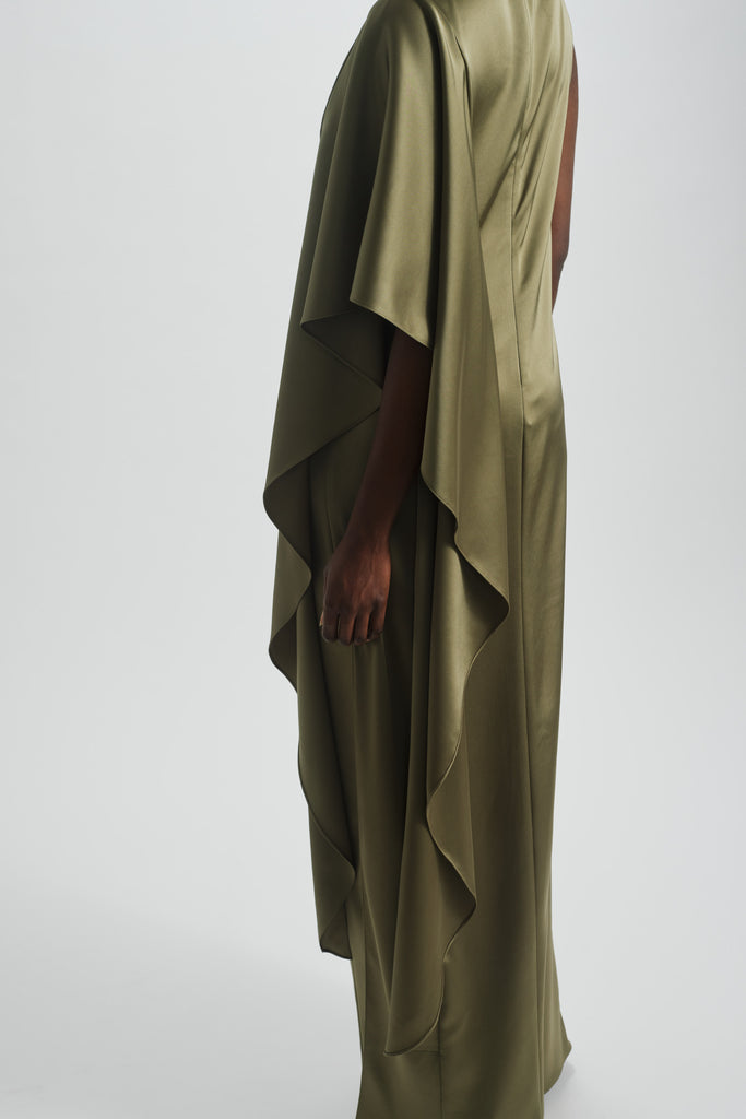 Cascading Drape Column Dress – Amsale