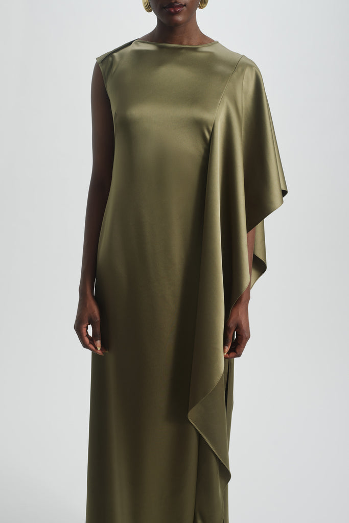 Cascading Drape Column Dress – Amsale