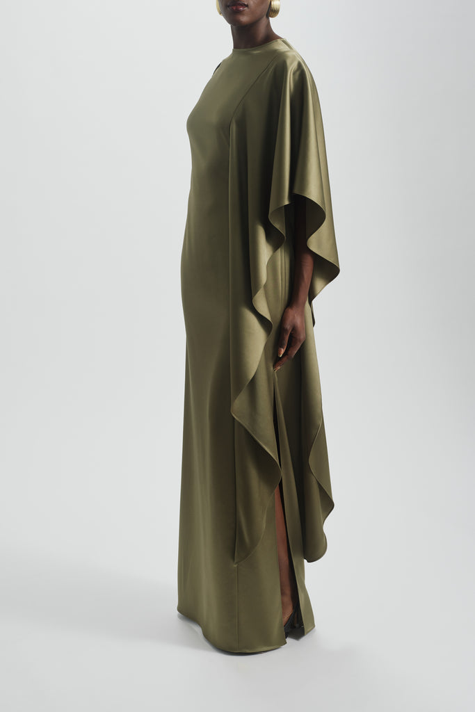 Cascading Drape Column Dress – Amsale