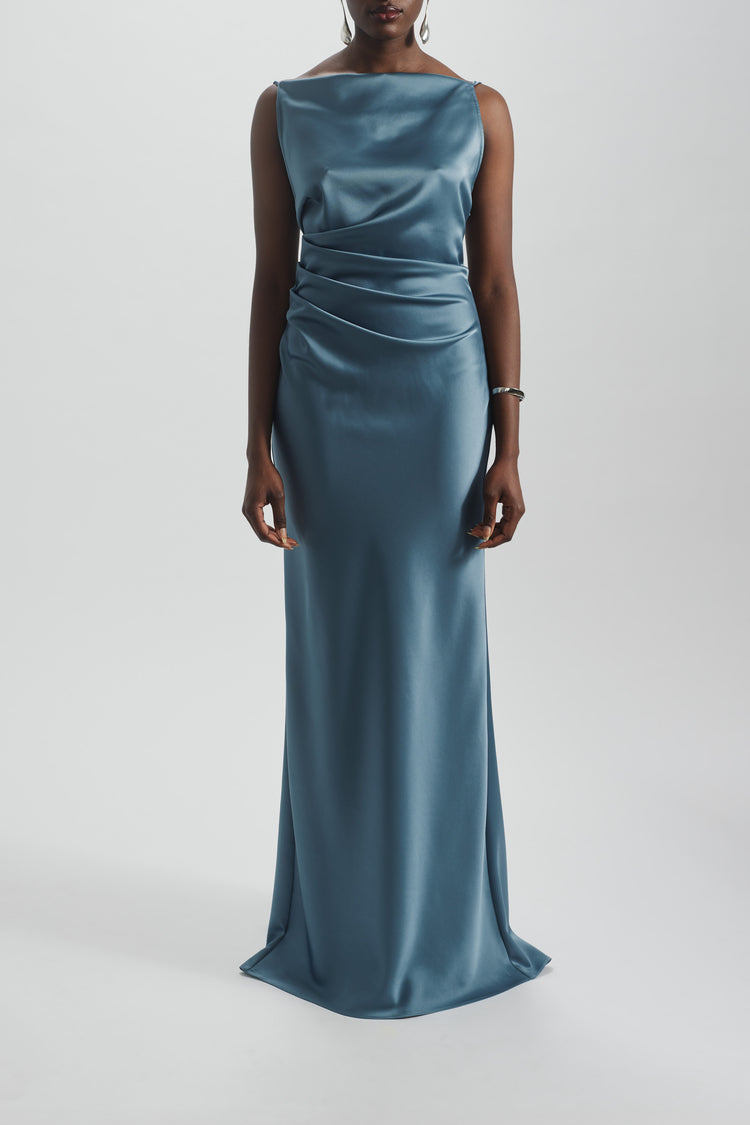 Spaghetti Strap Low Back Dress, dress from Collection Evening by Amsale, Fabric: duchess-satin