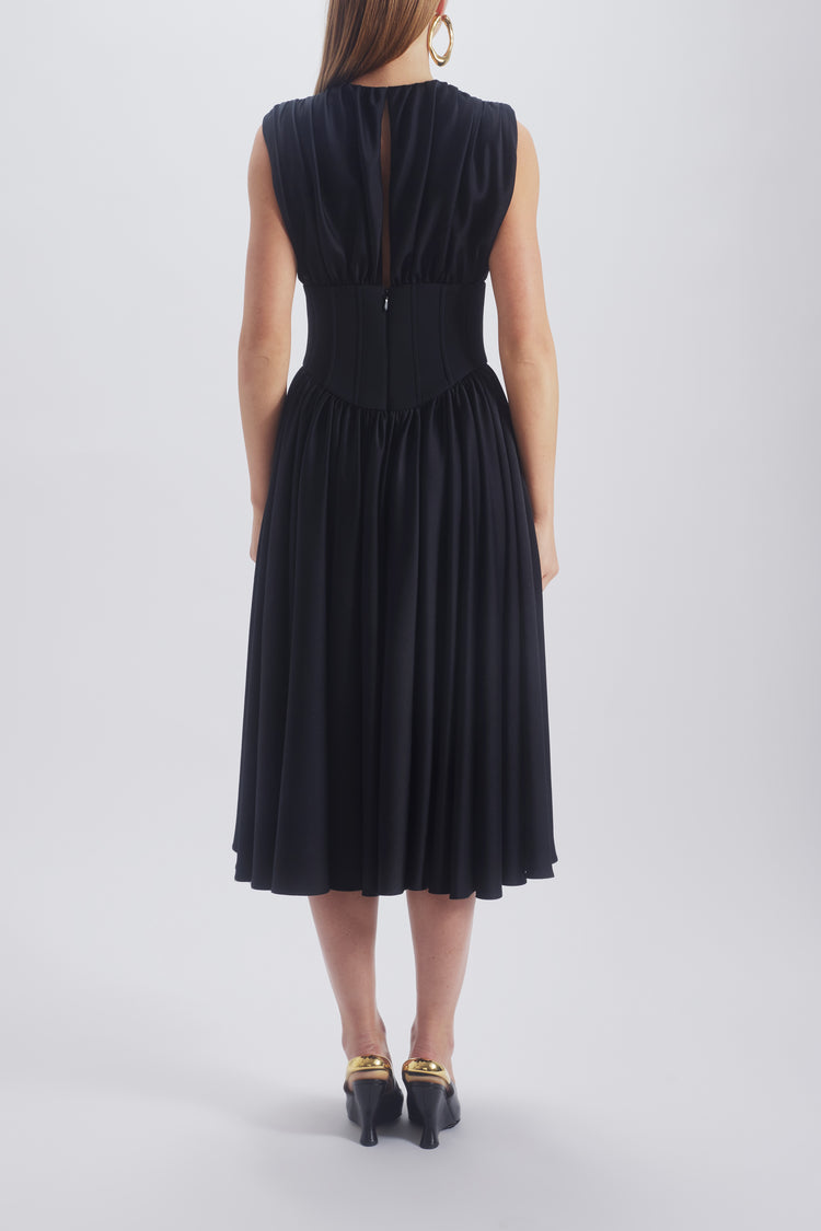 Drop Waist Corset Dress, dress from Collection Evening by Amsale, Fabric: crepe