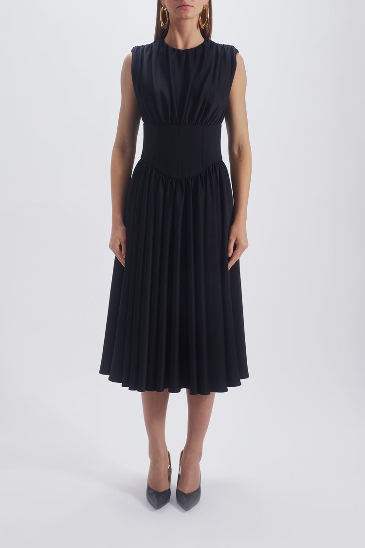 Drop Waist Corset Dress, dress from Collection Evening by Amsale, Fabric: crepe