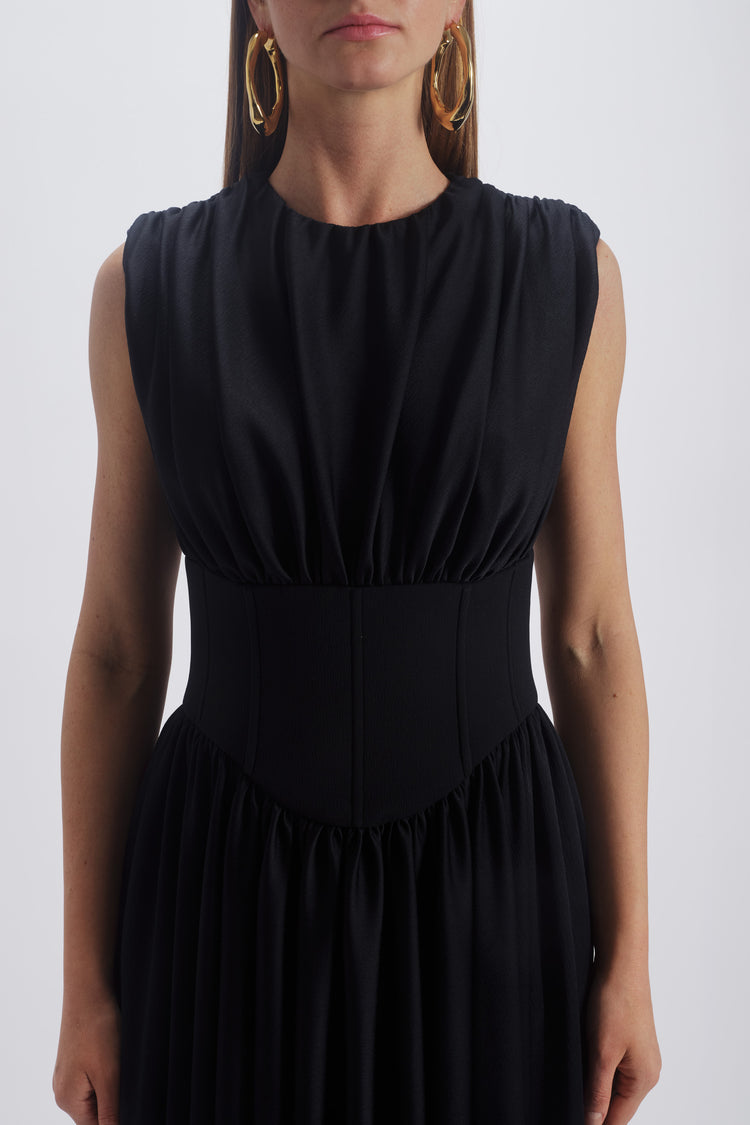 Drop Waist Corset Dress, dress from Collection Evening by Amsale, Fabric: crepe