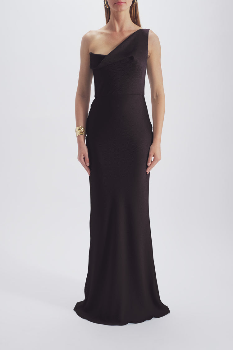 Hammered Satin Gown, dress from Collection Evening by Amsale, Fabric: hammered-satin