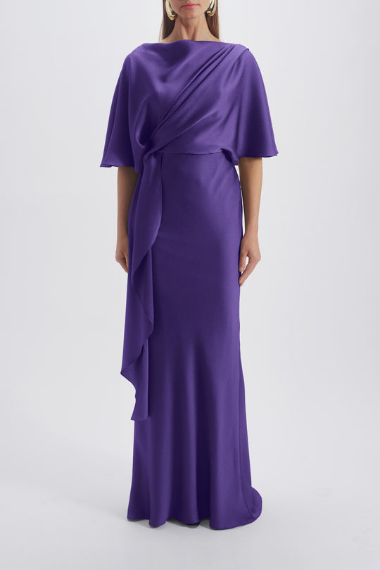 Cascading Drape Dress, $975, dress from Collection Evening by Amsale