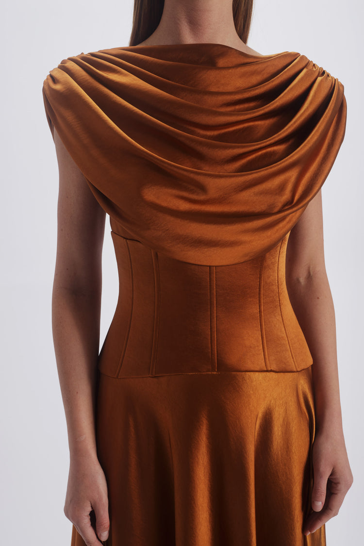Cowl Corset Dress Amsale Cowl Corset Dress Amsale