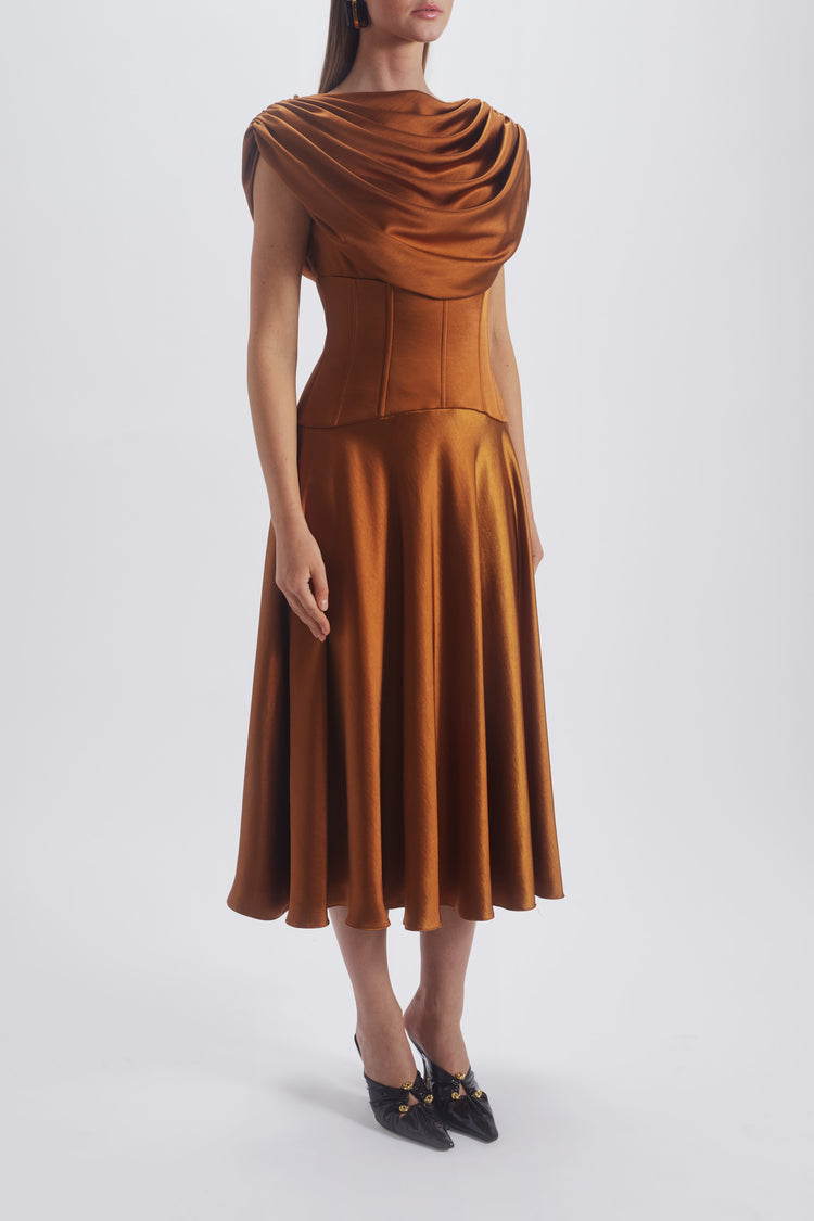 Cowl Corset Dress | Amsale Cowl Corset Dress | Amsale