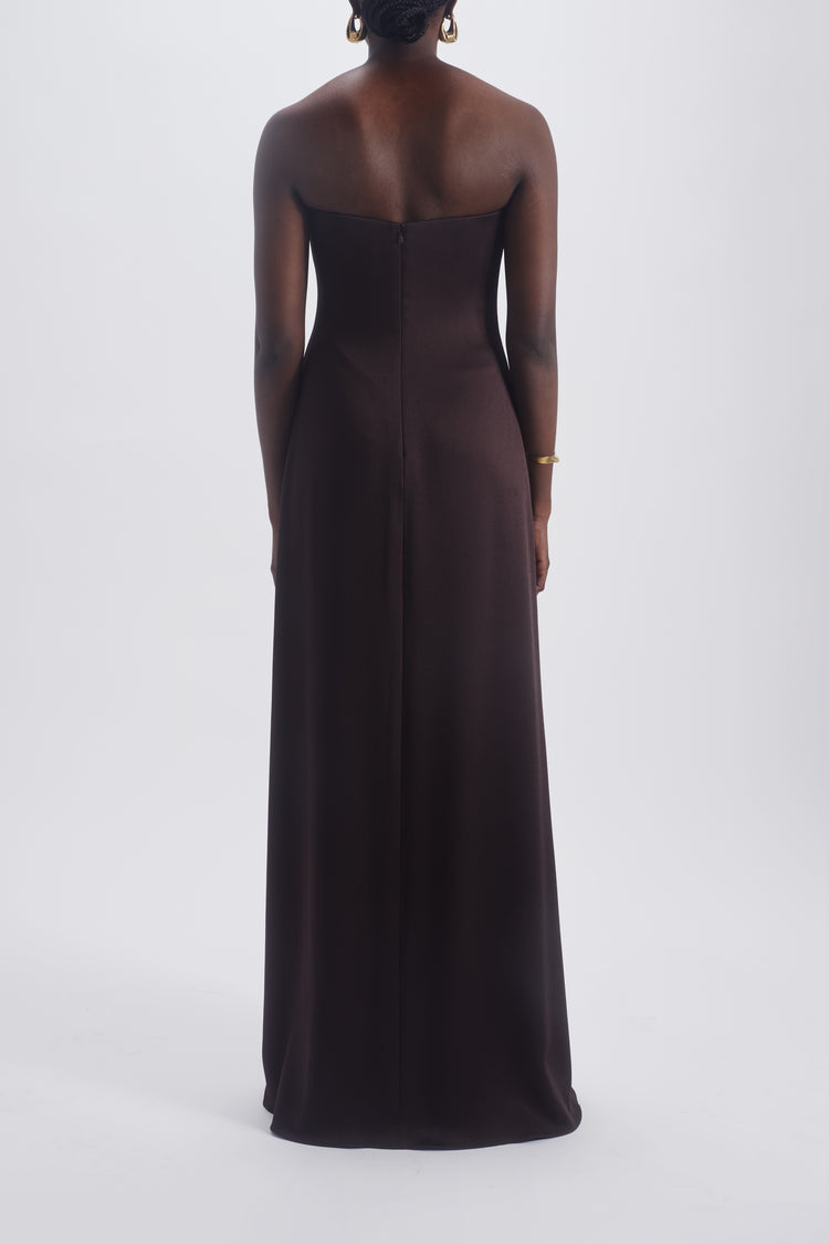 Strapless Cascade Dress, dress from Collection Evening by Amsale, Fabric: crepe
