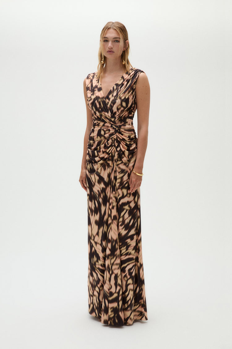 Printed Satin Jersey Dress, dress from Collection Evening by Amsale, Fabric: jersey