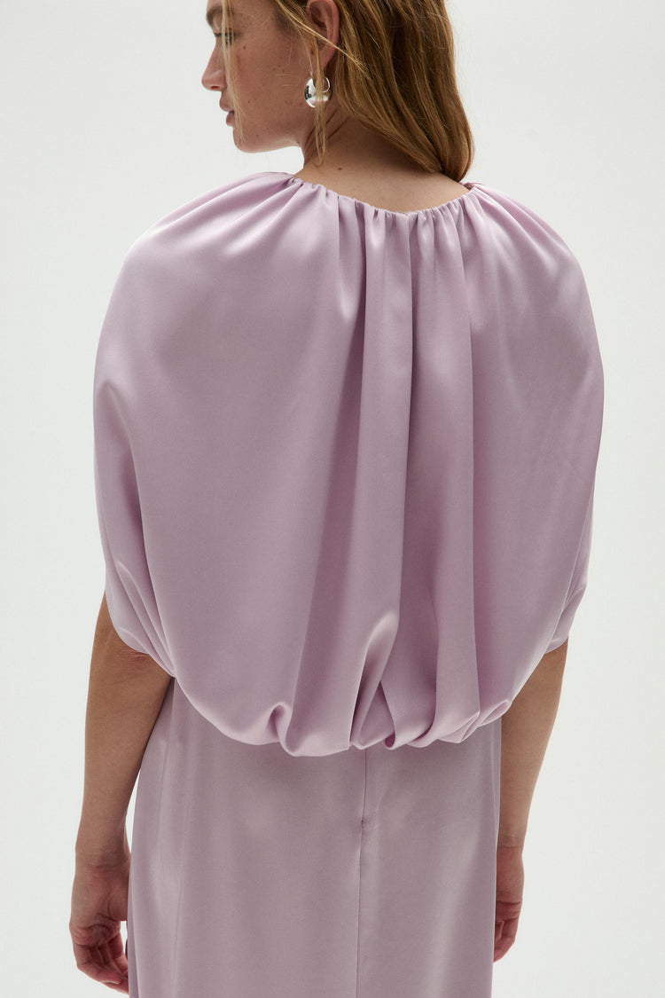 Satin Column Cape Dress, dress from Collection Evening by Amsale, Fabric: satin