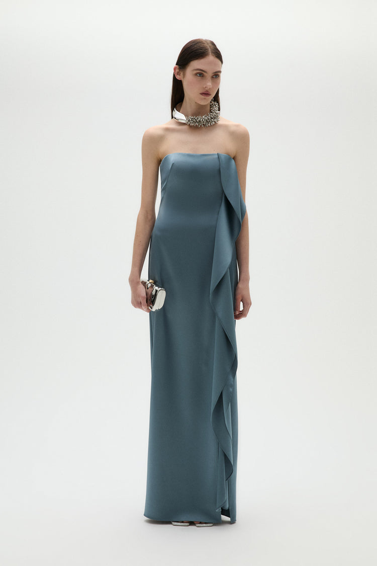 Satin Cascade Gown, dress from Collection Evening by Amsale, Fabric: satin