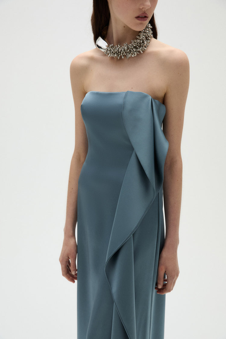 Satin Cascade Gown, dress from Collection Evening by Amsale, Fabric: satin
