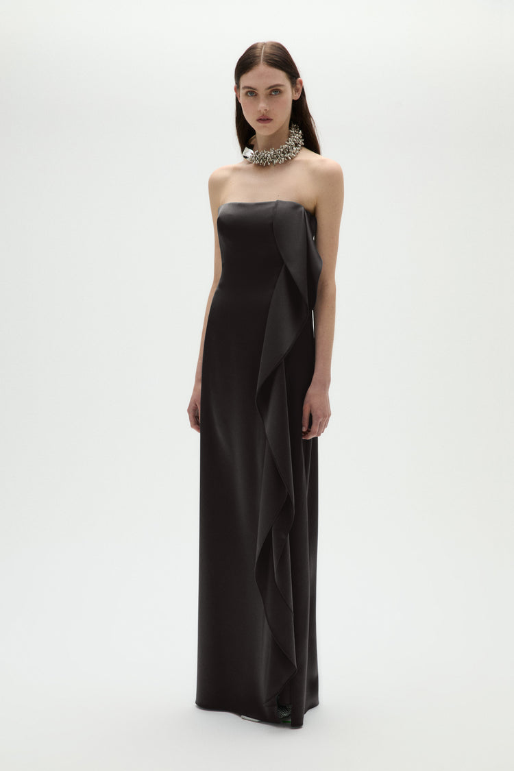 Satin Cascade Gown, dress from Collection Evening by Amsale, Fabric: satin