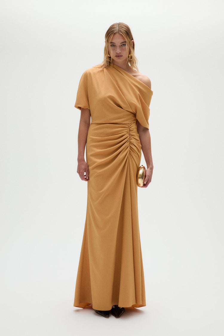 Pebble Crepe Slouch Dress Navy / 4 | Amsale Pebble Crepe Slouch Dress Navy / 4 | Amsale