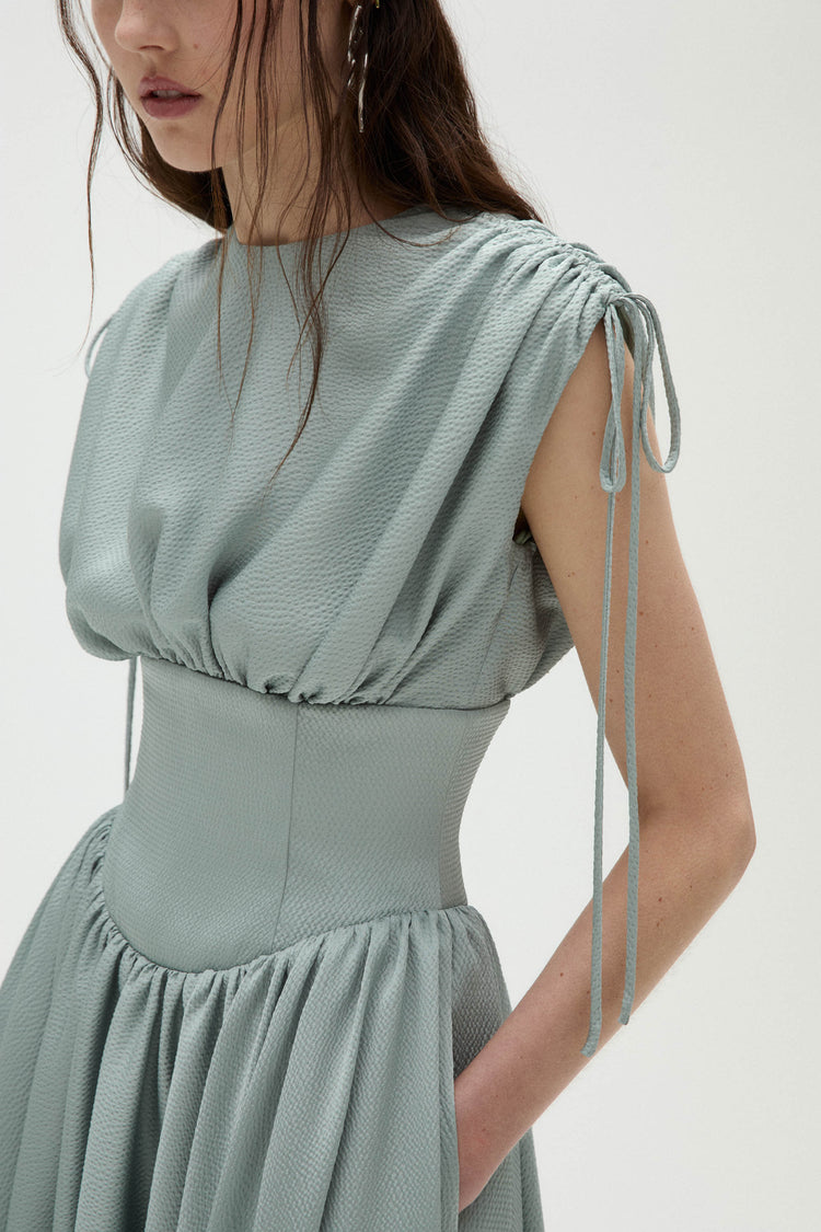 Hammered Satin Corset Dress, dress from Collection Evening by Amsale, Fabric: hammered-satin