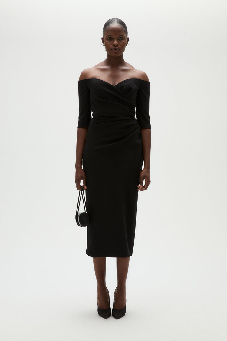 Stretch Crepe Cocktail Dress | Amsale Stretch Crepe Cocktail Dress | Amsale