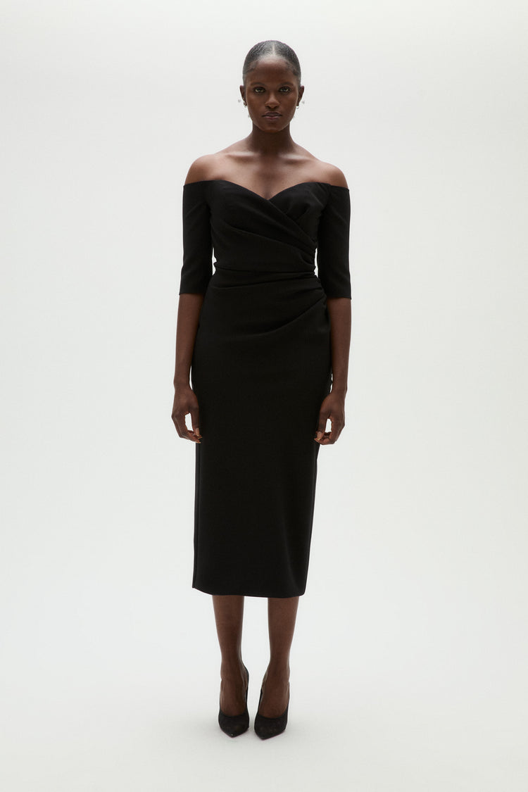 Stretch Crepe Cocktail Dress | Amsale Stretch Crepe Cocktail Dress | Amsale