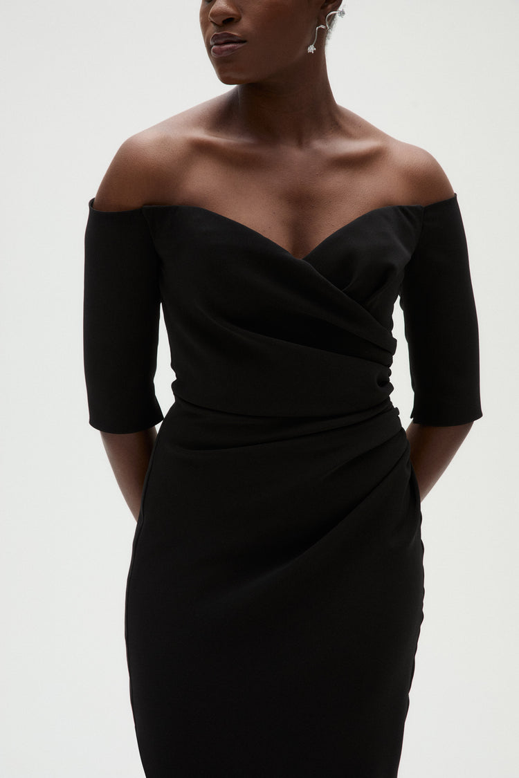 Stretch Crepe Cocktail Dress, dress from Collection Evening by Amsale, Fabric: crepe