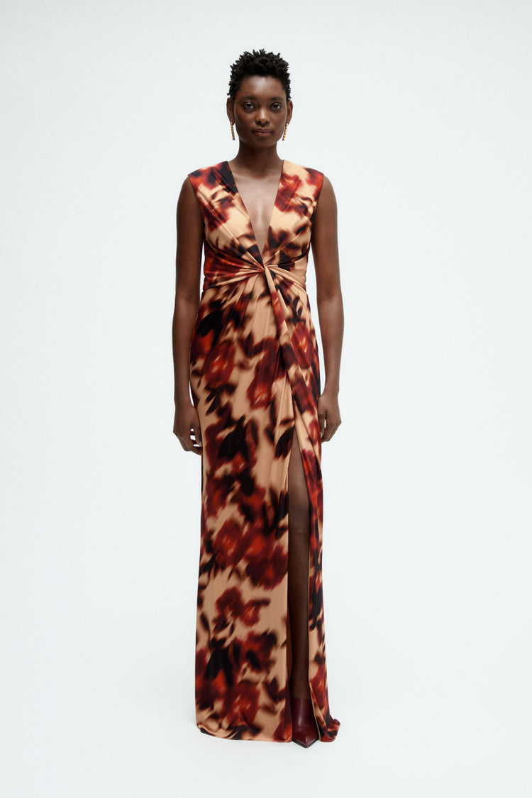 Printed Twist Dress, dress from Collection Evening by Amsale, Fabric: crepe