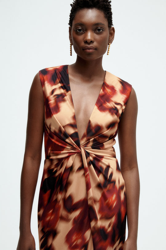 Printed Twist Dress - alternate view