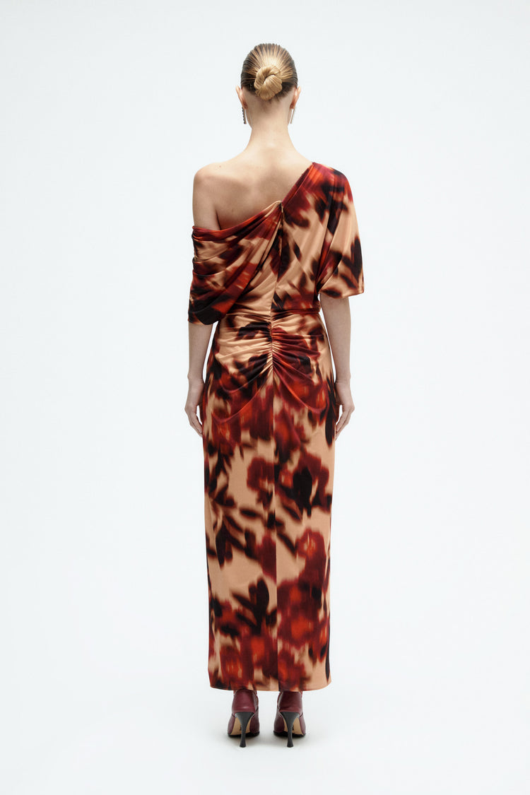 Printed Rose Drape Dress, dress from Collection Evening by Amsale, Fabric: crepe