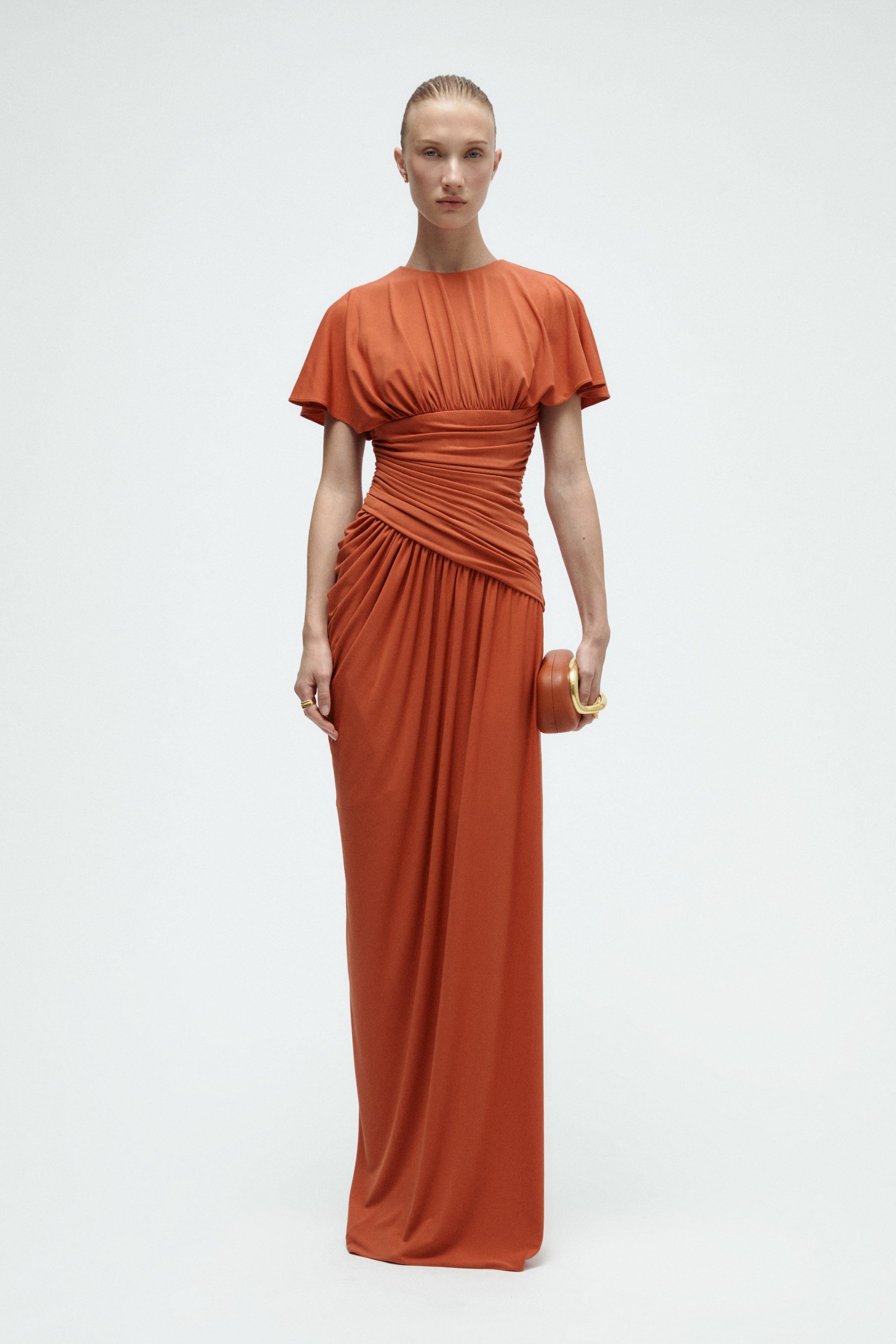 Asymmetric Jersey Gown