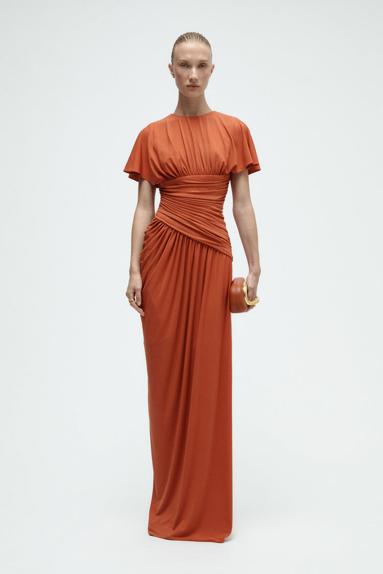 Asymmetric Jersey Gown Amsale Asymmetric Jersey Gown Amsale