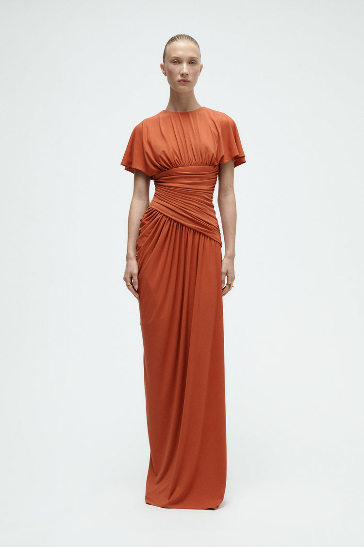 Asymmetric Jersey Gown Amsale Asymmetric Jersey Gown Amsale