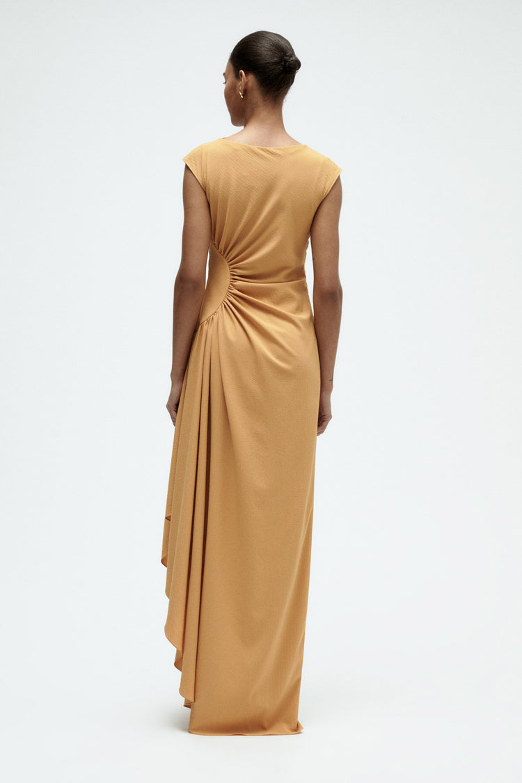 dresses with cowl necklines Best Neck for Every Style & Occasion Draped cowl neckline * Back Design Textured Cowl Neck Gown Navy