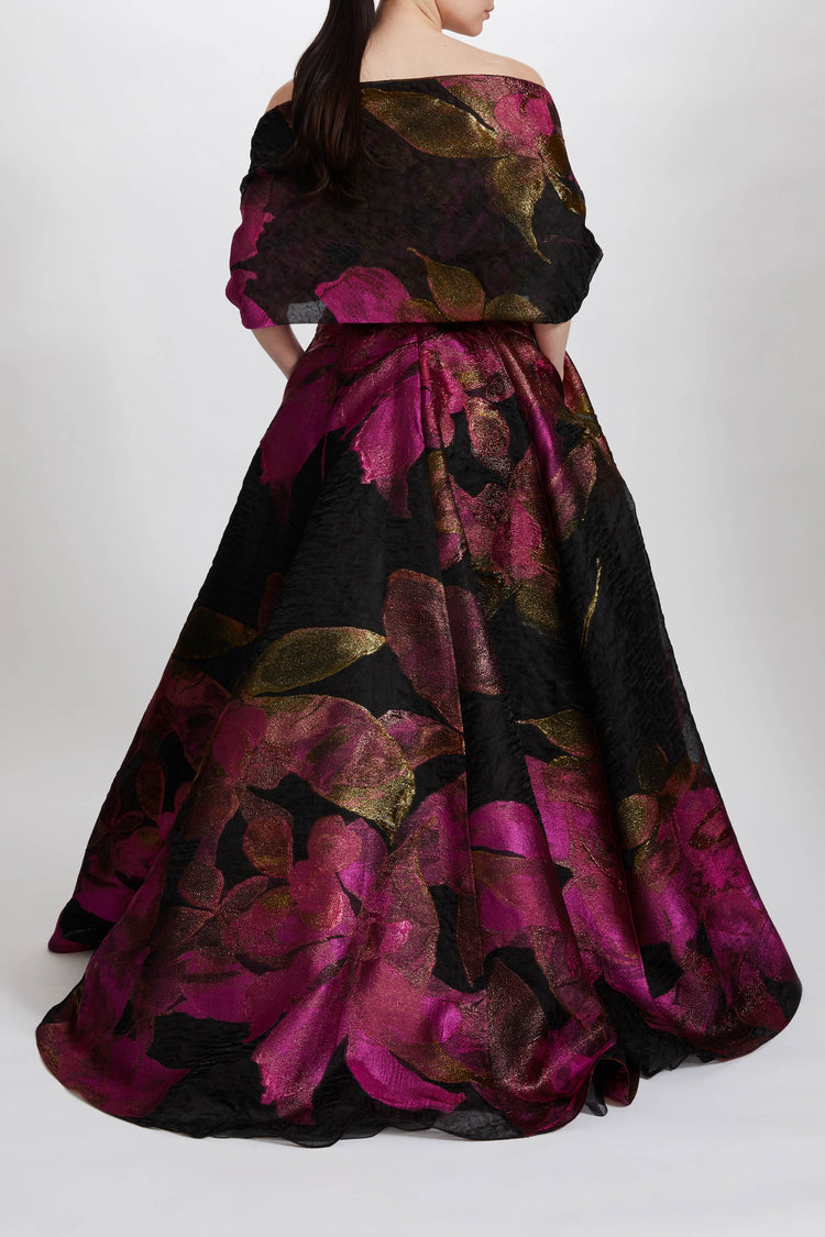 P575 - Fuchsia-Black, dress by color from Collection Evening by Amsale