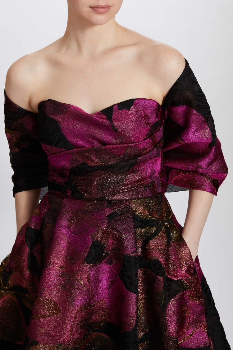 P575 - Fuchsia-Black, dress by color from Collection Evening by Amsale