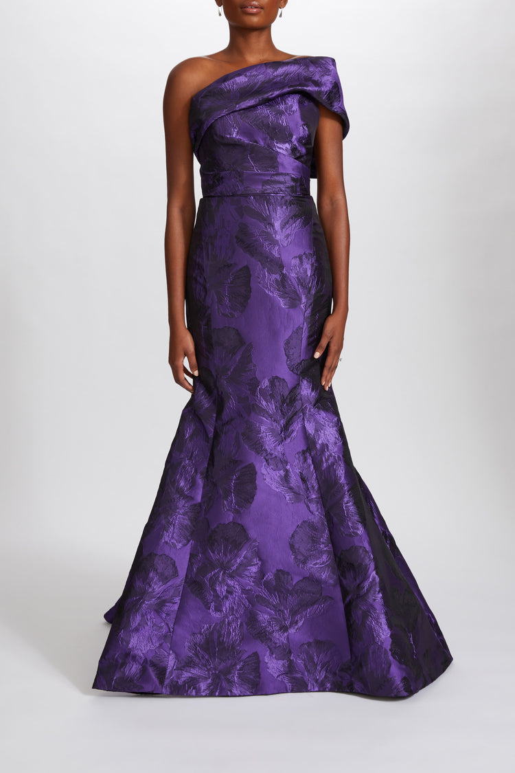 P579 - Floral Jacquard Gown, dress from Collection Evening by Amsale, Fabric: floral-jacquard